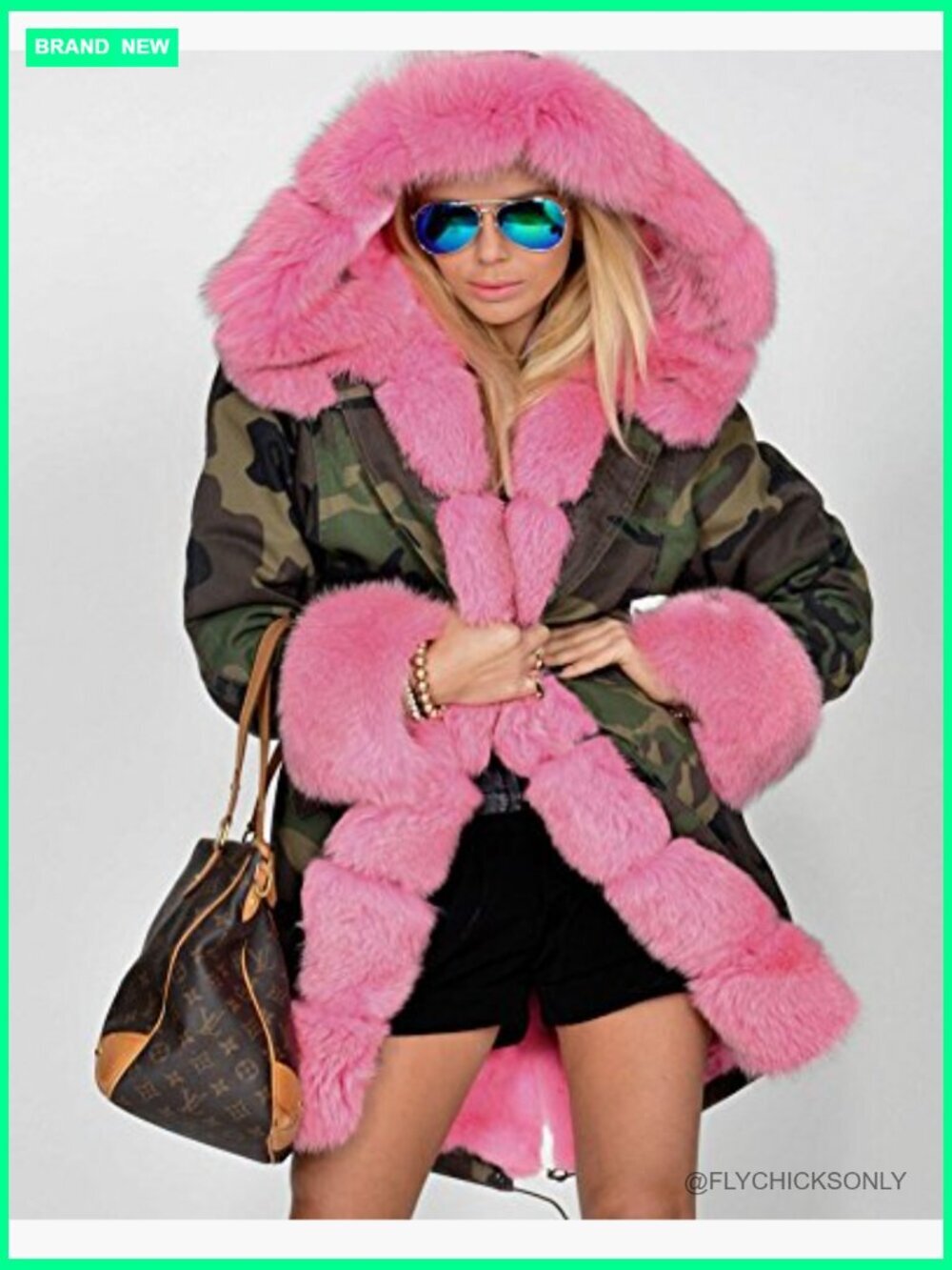 Cotton Fur Polyester Puffer Jacket Warm Thicken Long Parka Overcoat - Picture 3 of 7